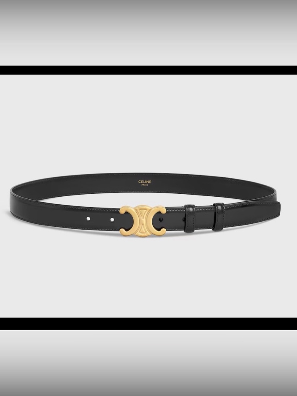 Inspired Belt with Gold Triomphe Buckle
